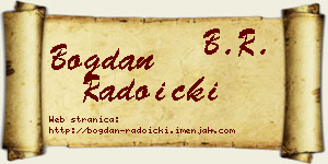 Bogdan Radoički vizit kartica